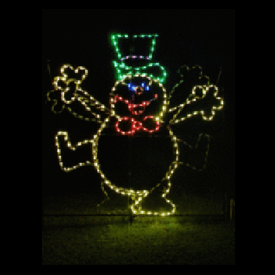 Frosty Snowman Dancing Animated LED Lighted Outdoor Commercial Christmas Decoration