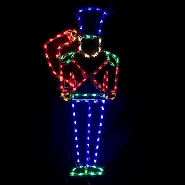 Soldier Saluting Animated LED Lighted Christmas Outdoor Decoration