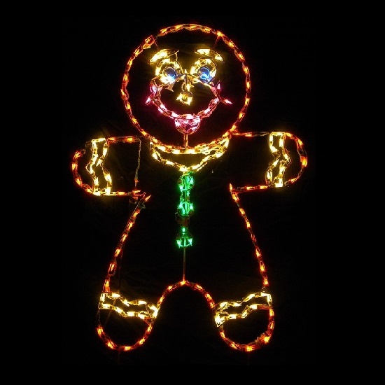 Gingerbread Boy Outdoor LED Lighted Christmas Decoration