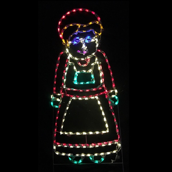 Mrs. Claus LED Lighted Outdoor Christmas Decoration