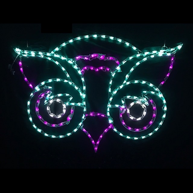Spooky Owl Eyes Hanging LED Lighted Outdoor Halloween Decoration