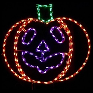 Jack-O-Lantern Pumpkin LED Lighted Outdoor Halloween Decoration