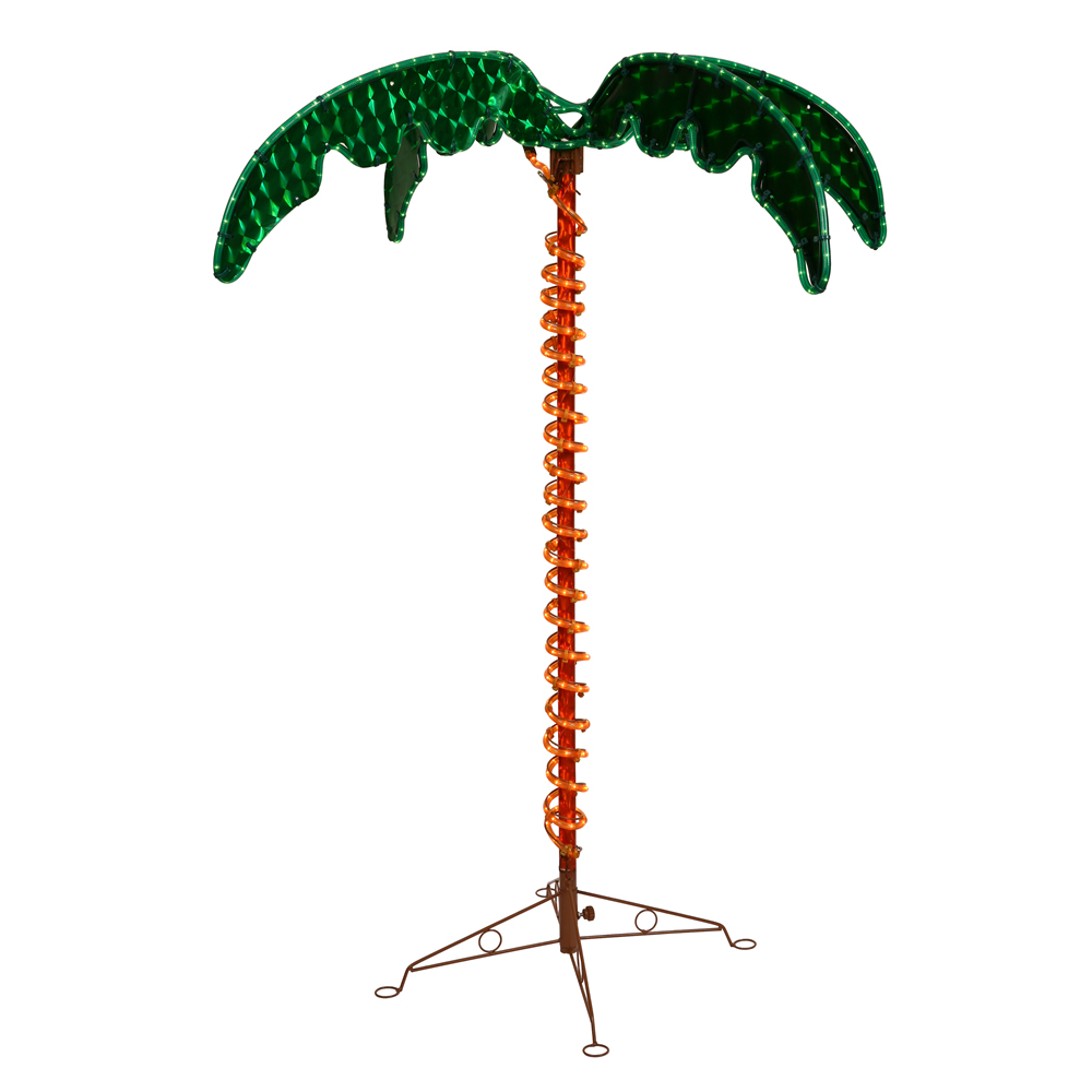 4.5 Foot LED Ropelight Holographic Palm Tree Lighted Christmas Outdoor Decoration UV