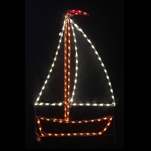 Sail Boat LED Lighted Outdoor Nautical Decoration