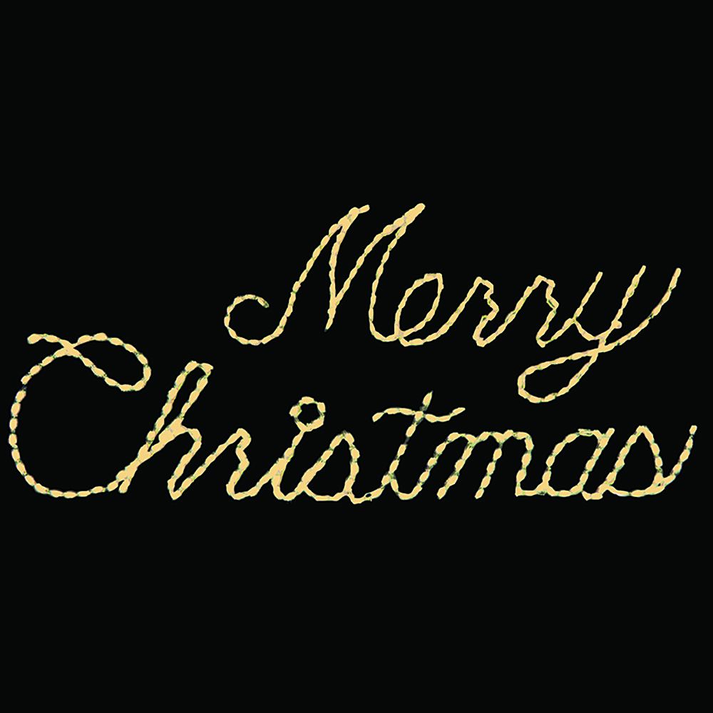 Merry Christmas Warm White Cursive LED Lighted Outdoor Christmas Sign Decoration