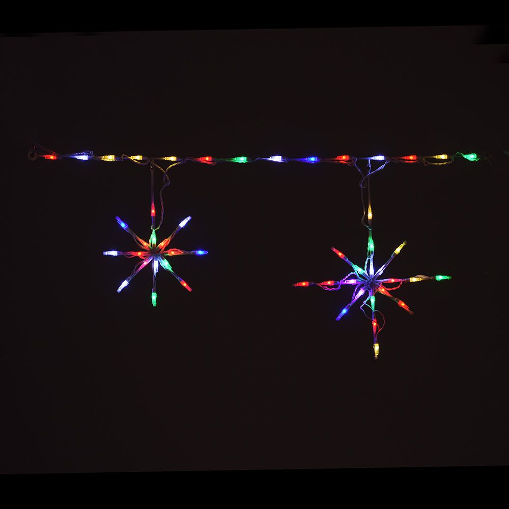 Snowflake Multi Color Linkable Freestyle LED Lighted Outdoor Christmas Decoration Set Of 12