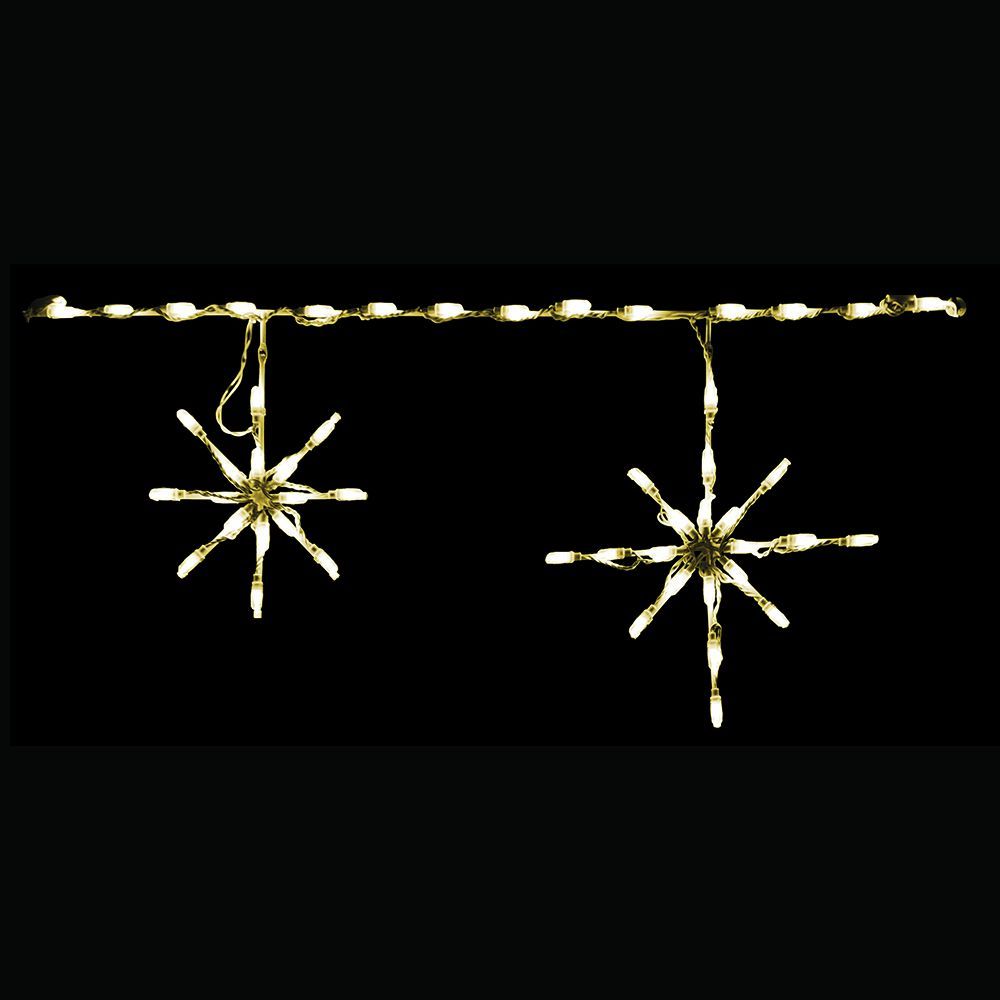 Snowflake Freestyle Linkable Warm White Color LED Lighted Outdoor Christmas Decoration Set Of 12