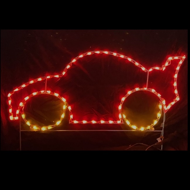 Race Car LED Lighted Outdoor Lawn Decoration