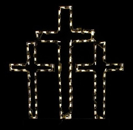 Triple Cross LED Lighted Outdoor Easter Decoration