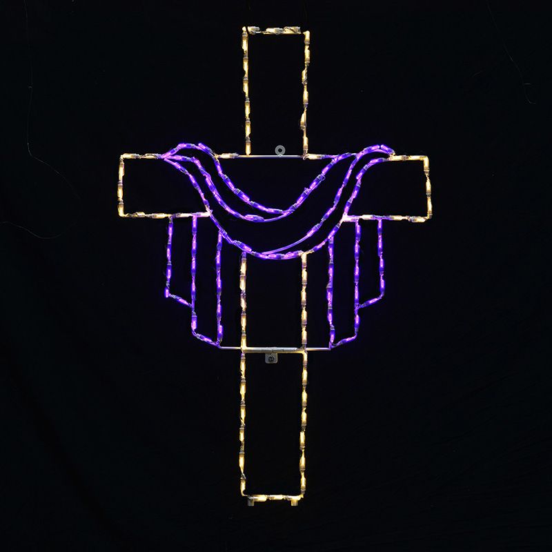 Cross Small LED Lighted Outdoor Easter Decoration