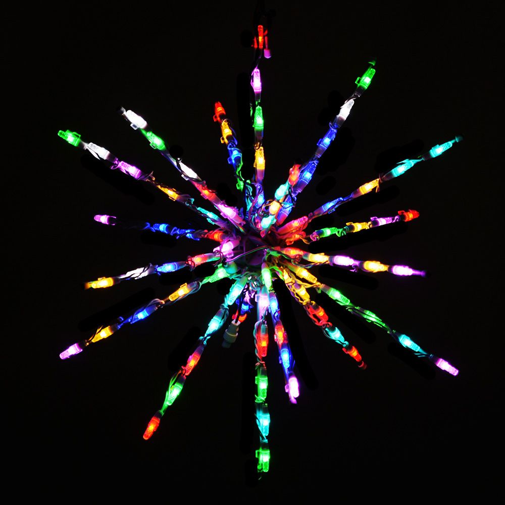 24 Inch Starburst With Multi Color LED Lighted Christmas Decoration Set Of 3