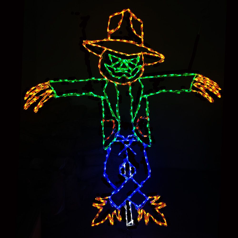 Scary Terry Scarecrow LED Lighted Outdoor Thanksgiving Decoration