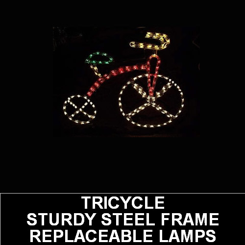 Tricycle LED Lighted Outdoor Lawn Decoration
