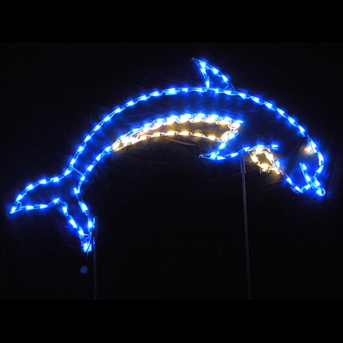 Dolphin LED Lighted Outdoor Lawn Decoration