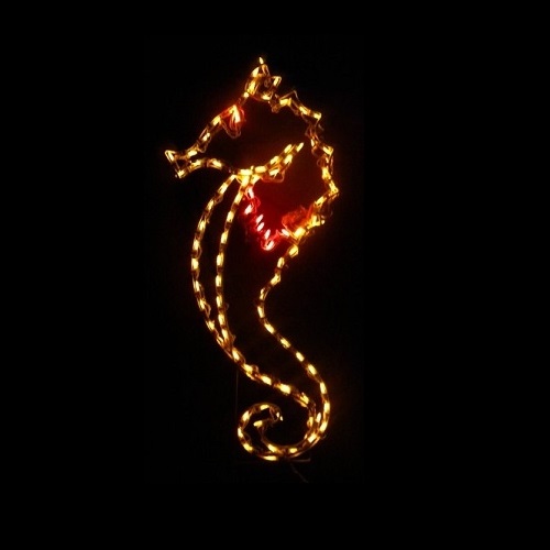 Large Sea Horse LED Lighted Outdoor Nautical Decoration