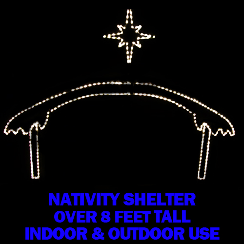 Nativity Manger with Star LED Lighted Lawn Decoration