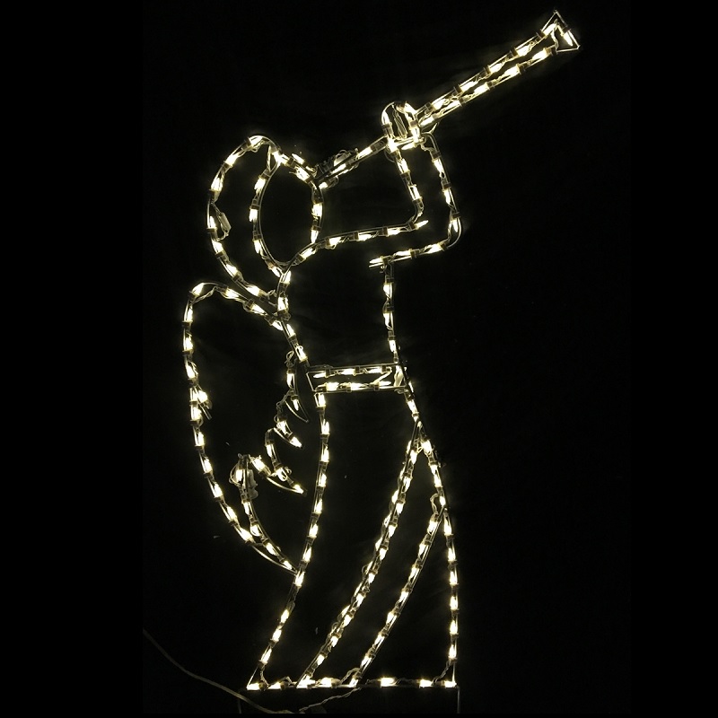 Angel with Trumpet LED Lighted Outdoor Christmas Decoration