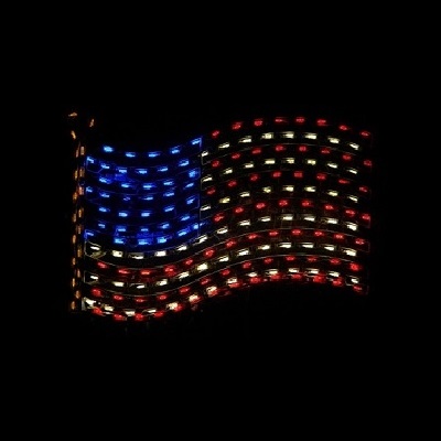 American Flag LED Lighted Patriotic Outdoor Decoration