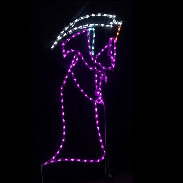 Grim Reaper with Scythe LED Lighted Outdoor Halloween Decoration
