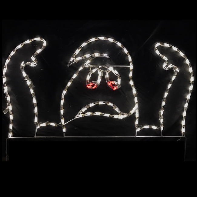 Peeking Ghost LED Lighted Outdoor Halloween Decoration