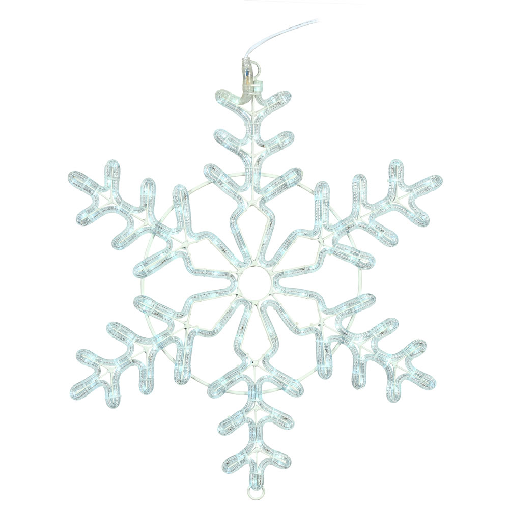 60 Inch LED Ropelight Pure White Forked Snowflake Lighted Christmas Decoration