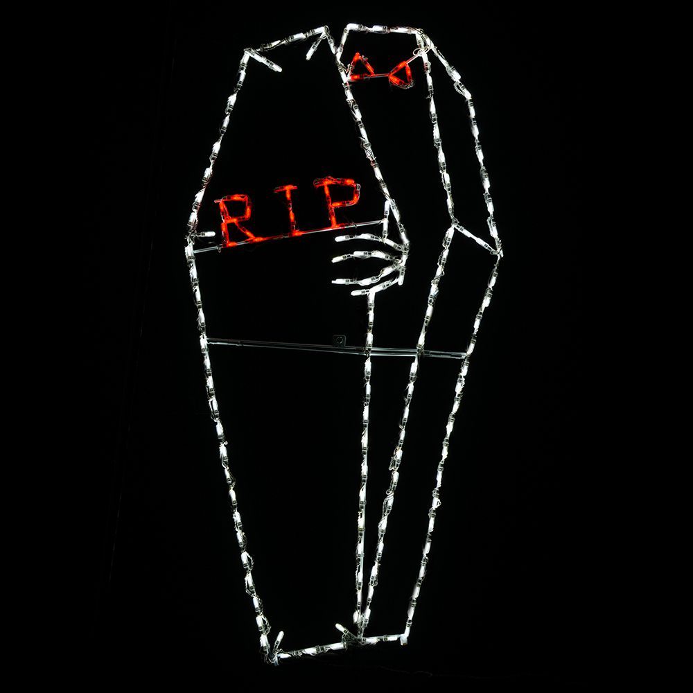 Coffin Box LED Lighted Halloween Lawn Decoration