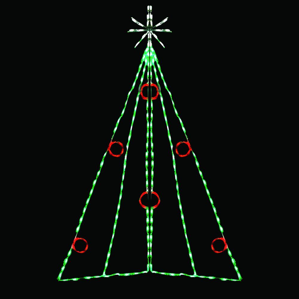 Christmas Tree With Berries LED Lighted Outdoor Lawn Decoration