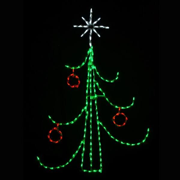 Swag Tree Small LED Lighted Outdoor Christmas Decoration