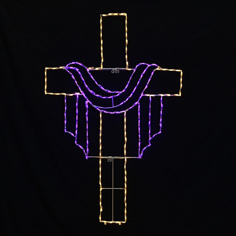 Cross Large LED Lighted Outdoor Easter Decoration