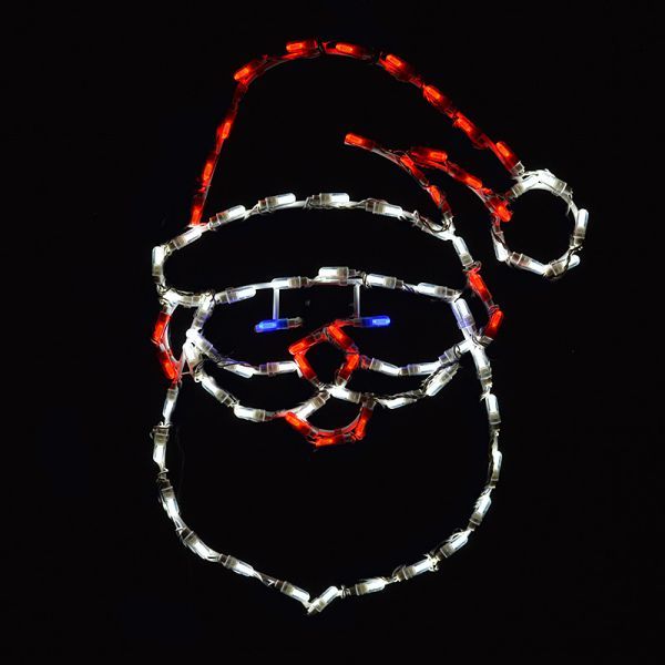 Santa Face LED Lighted Christmas Decoration