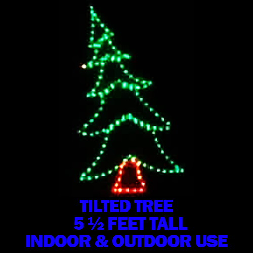 Christmas Tree Swaying Small Tiled LED Lighted Lawn Decoration