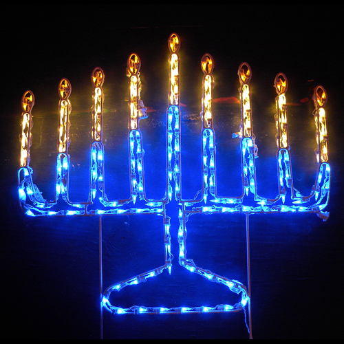 Menorah LED Lighted Outdoor Chanukah Decoration