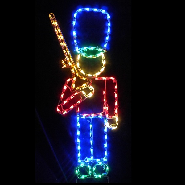 Soldier with Rifle Lighted Outdoor Christmas Decoration