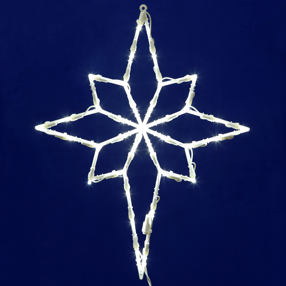 Star of Bethlehem Lighted Window Decoration - 35 LED 5MM Wide Angle Polka-Dot Pure White Lights